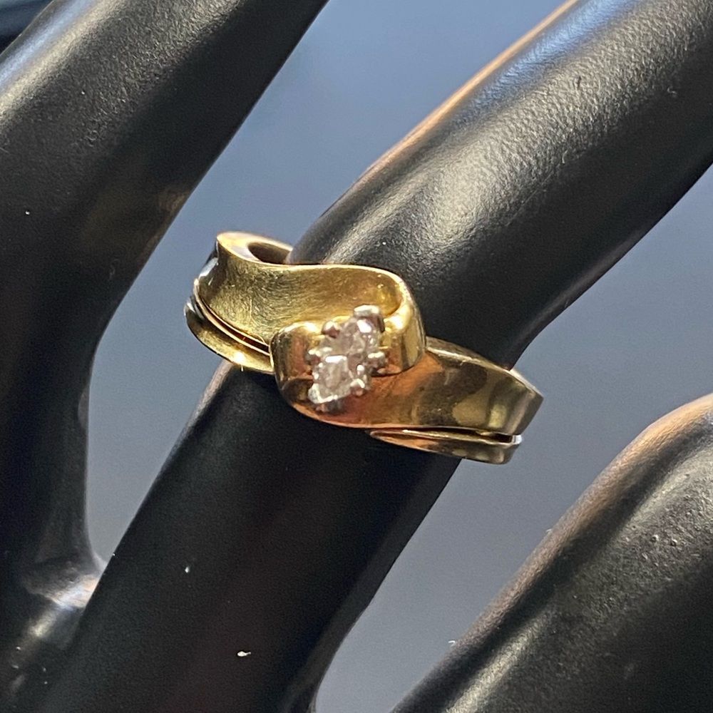 14k yellow gold diamond ring size 6